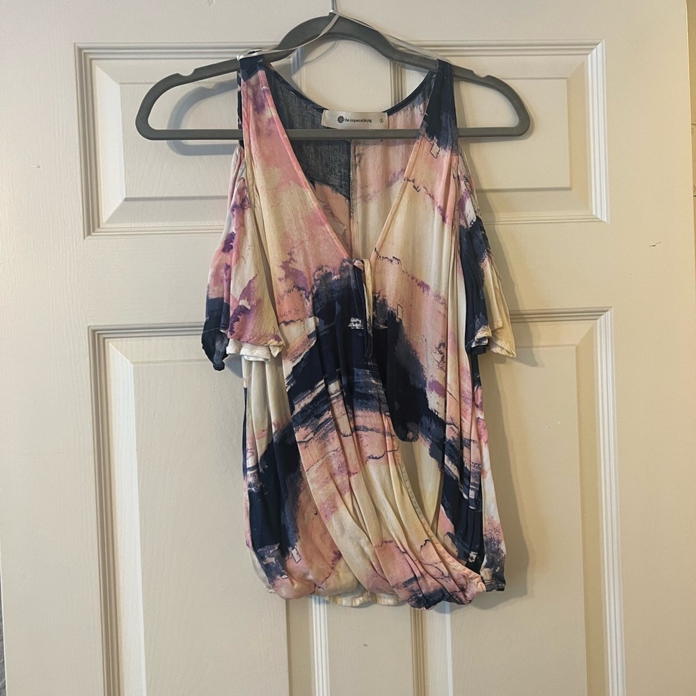 Impeccable Pig cold shoulder cross tee
